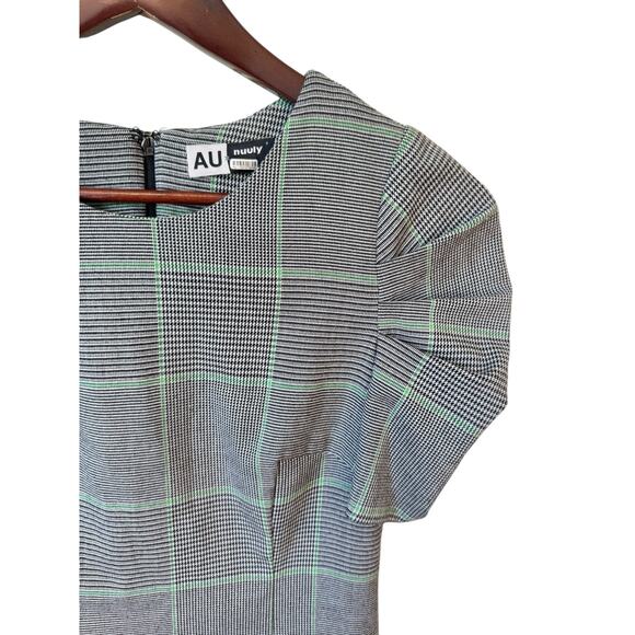 AMANDA UPRICHARD x NUULY Westwick Dress Mini Size Small Petite Plaid Puff Sleeve - Picture 5 of 10
